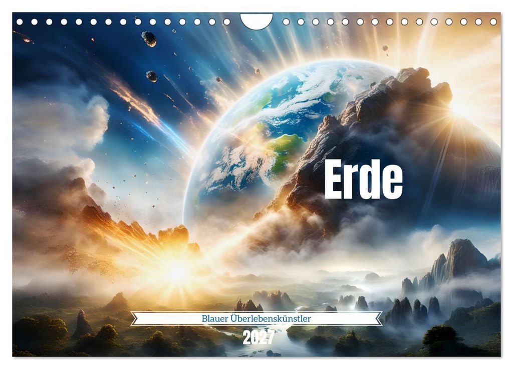 Erde - Blauer Überlebenskünstler (Wandkalender 2027 DIN A4 quer), CALVENDO Monatskalender
