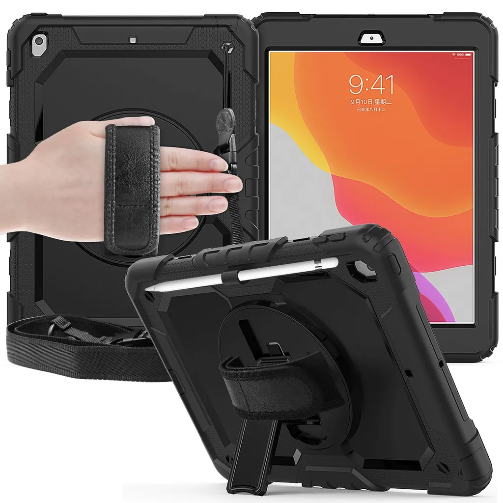 Coque Blindée iPad 7ème Génération 10.2 2019 avec Dragonne Intégrée - 3