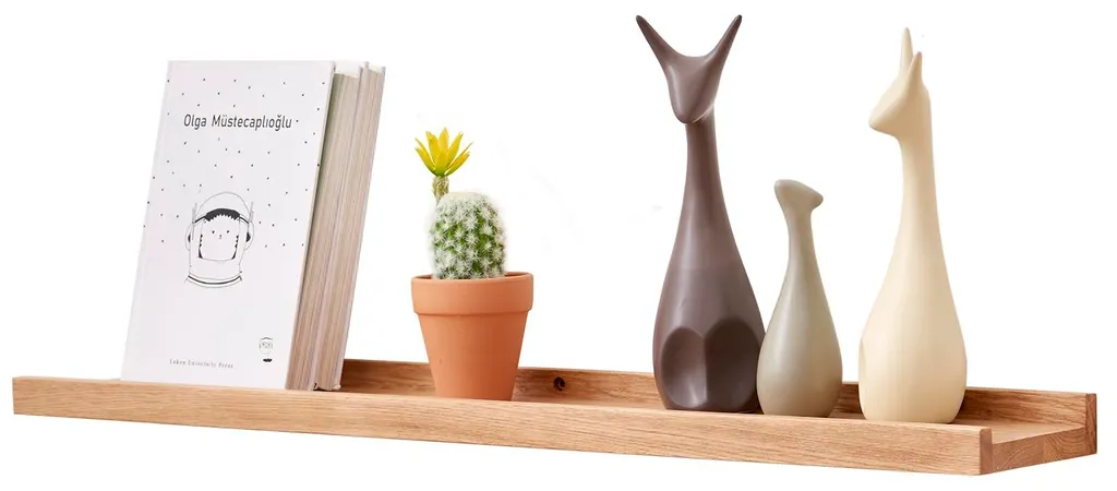 Étagère murale en chêne massif 80x15 cm - Panneau bois naturel Premium