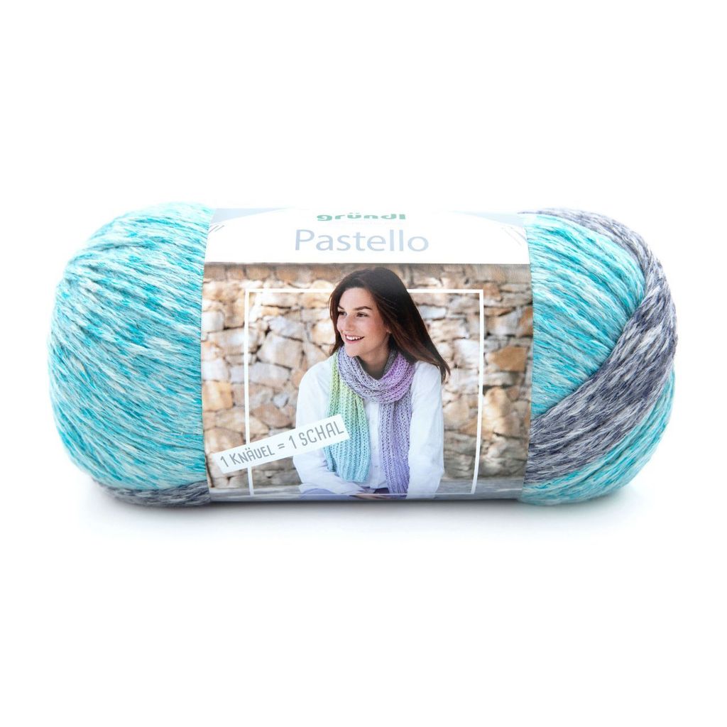 Gründl Pastello Garn 400m 200g Strickwolle Häkelgarn Pastellfarben Karibik pastel color mottled