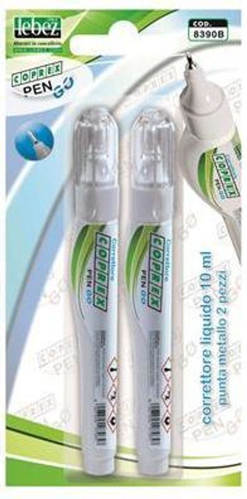 Lebez Tape Corrector Weiß 10 ml - 2er-Pack - Ergonomisches Produktbild 