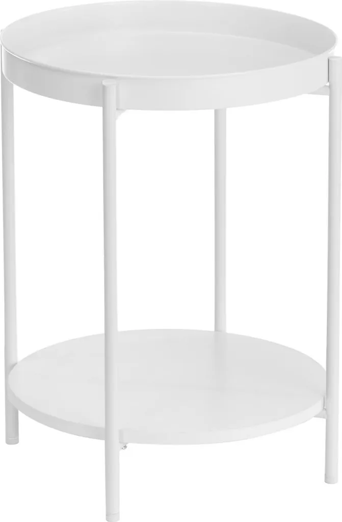 Table d'appoint blanche petit format pour optimiser vos espaces étroits
