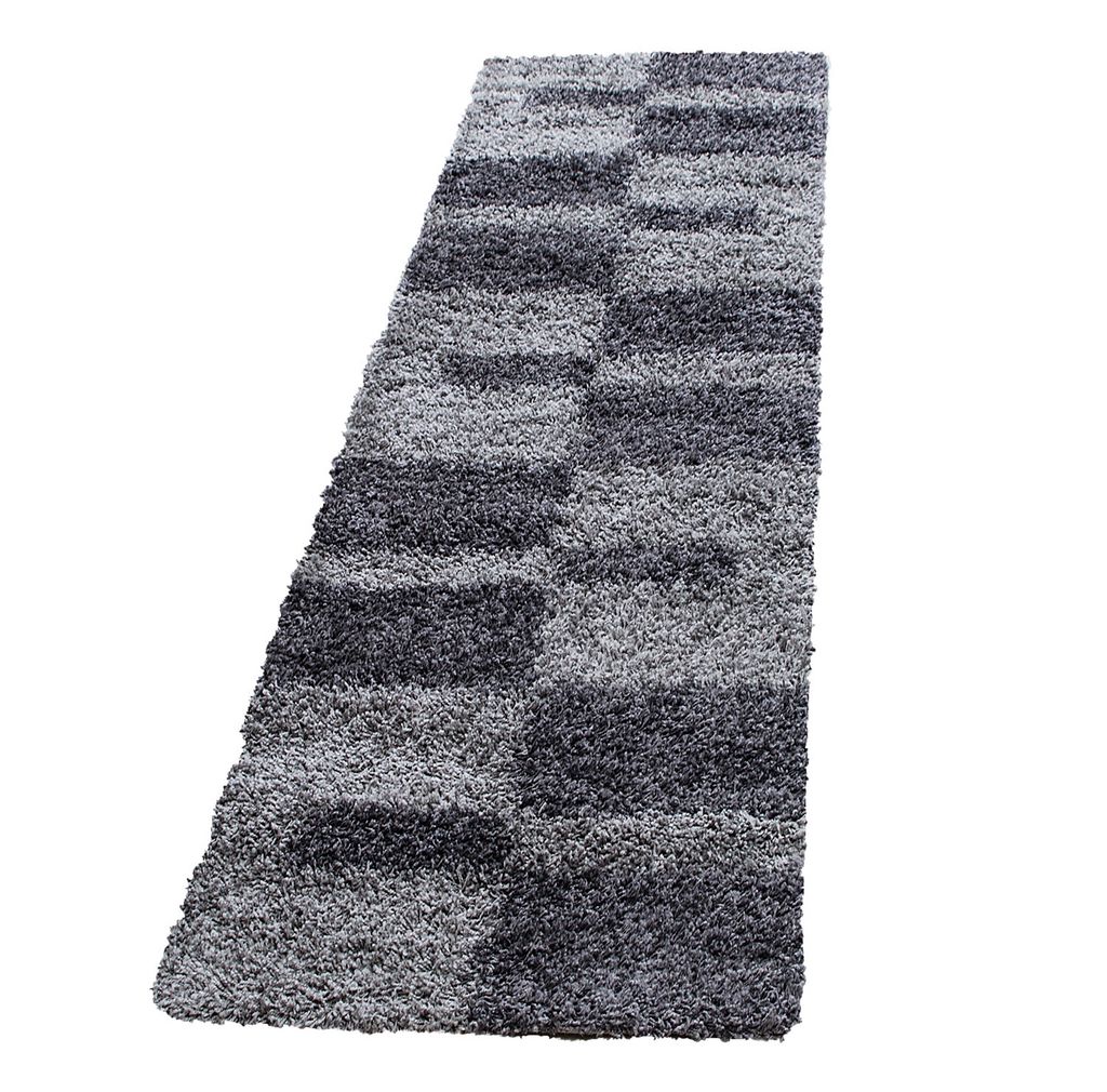 Gala Shaggy teppich hochflor läufer 80x250cm grau