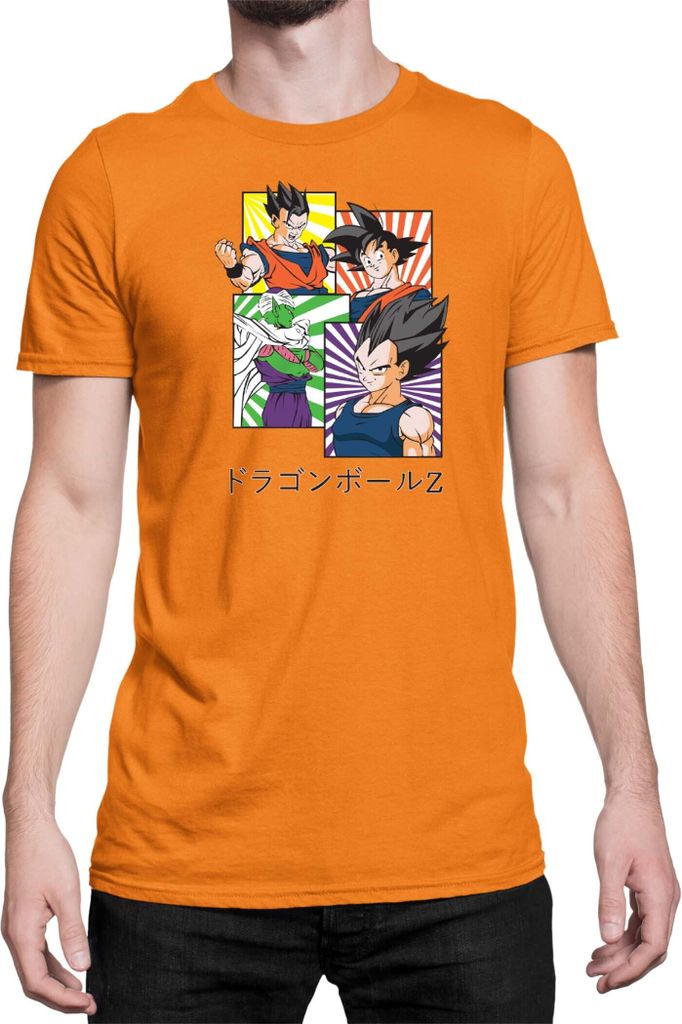 Herren T-Shirt Dragon Anime Manga Ball Z Goku 41, Man 2XL / Orange