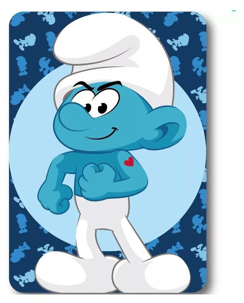 Coperta per bambini I Puffi, blu Immagine del prodotto 