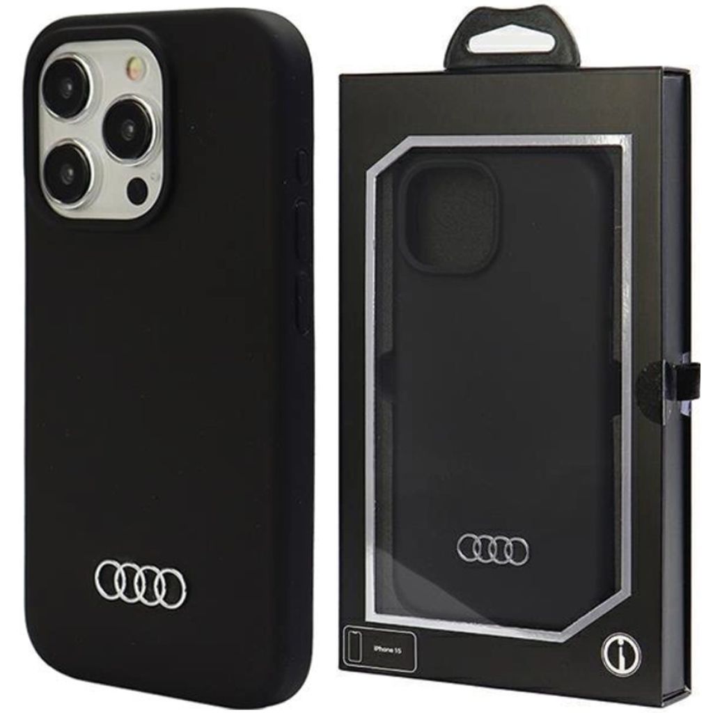 Etui Audi Silicone Case Do Iphone 15 Pro Max - Czarne Produktbild 