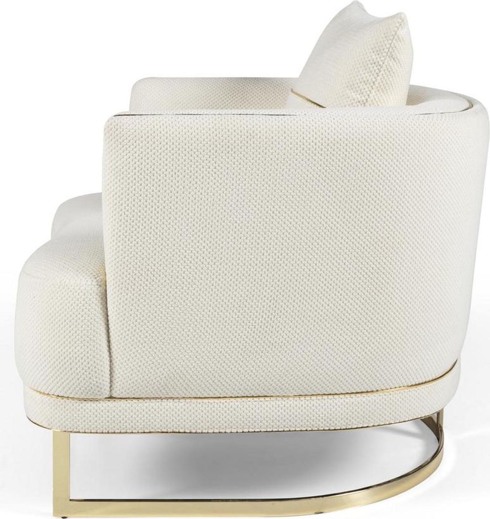 1 Sitzer Polster Sessel Lounge Designer Lehn Moderne Sessel Weiß