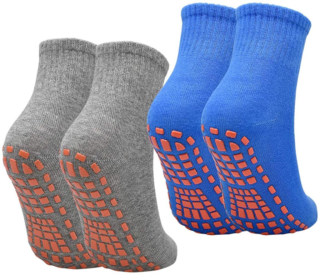 ABS Socken Noppensocken Anti-Rutsch-Socken, 2 Paar Stoppersocken 