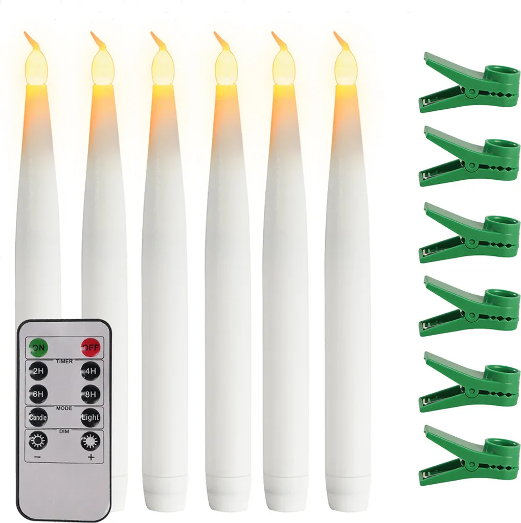 Bougies LED sans flamme lot de 6 avec clips : sécurité totale maison