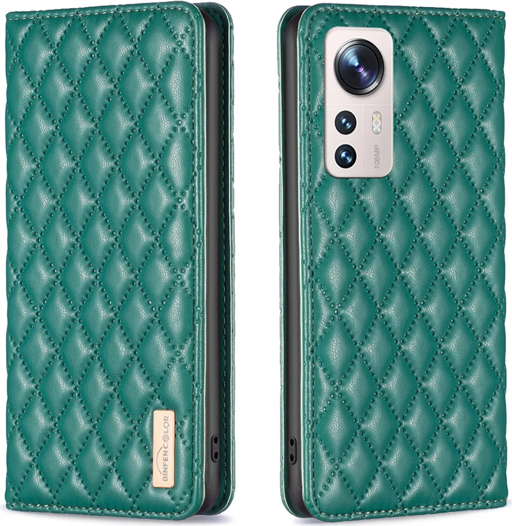 Custodia Xiaomi 12 Lite Verde: Cover Libro in Pelle con Supporto