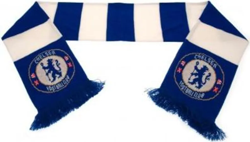 Sciarpa Invernale Chelsea Retro Bar - Blu e Bianco Vintage Fan Gear