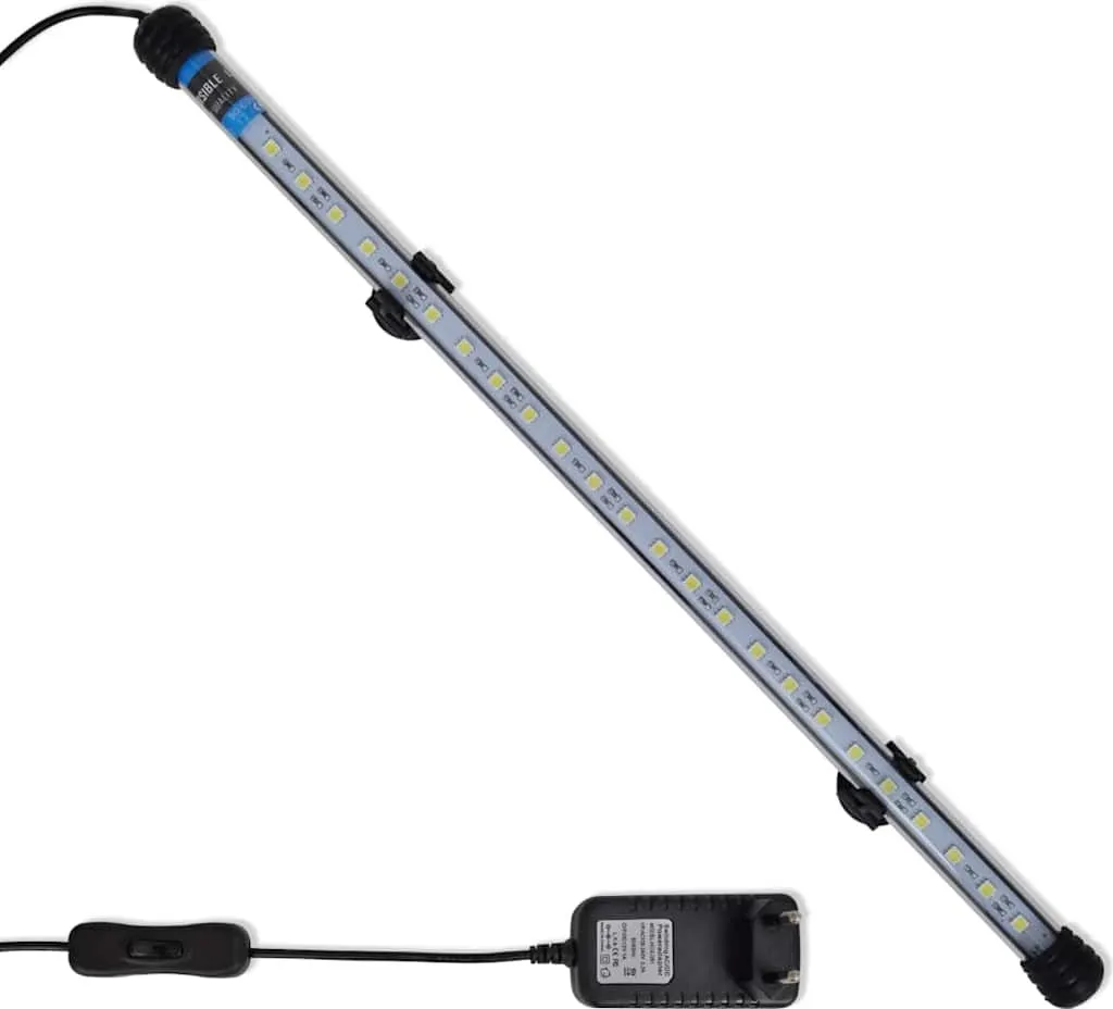 Éclairage LED pour aquarium 48 cm - Idéal pour poisson et décor blanc