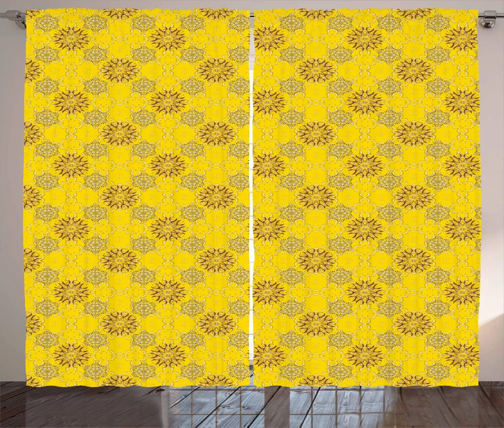 Tenda Gialla Damasco ABAKUHAUS 280x245 cm | Urban Rustico Vibes