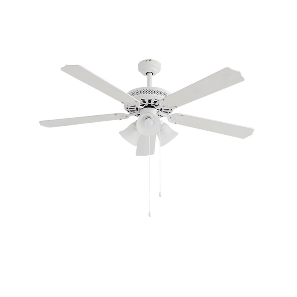 Ventilatore da soffitto bianco opaco con luce | 132 cm | Immagine del prodotto 