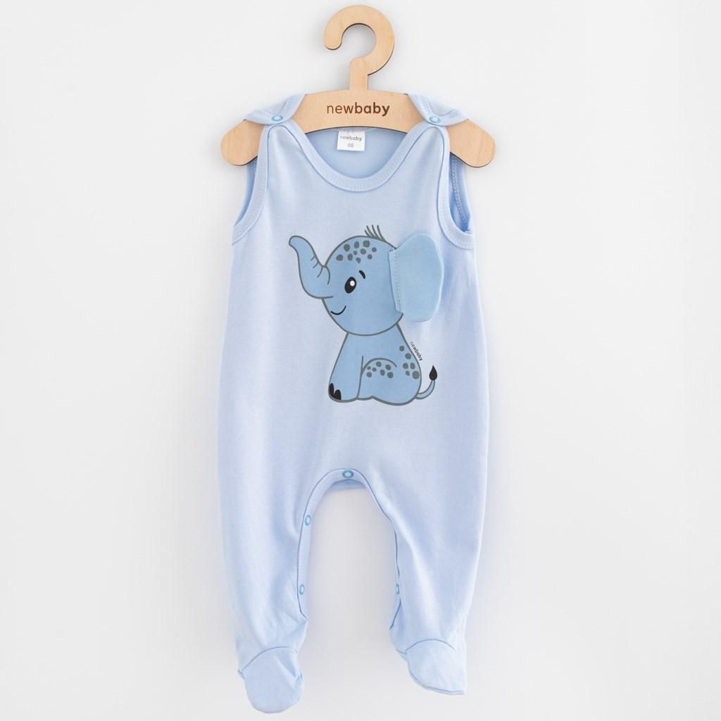 Neu Baby Happy Elephant blau Baumwolle Baby Strampler, Gr. Produktbild 
