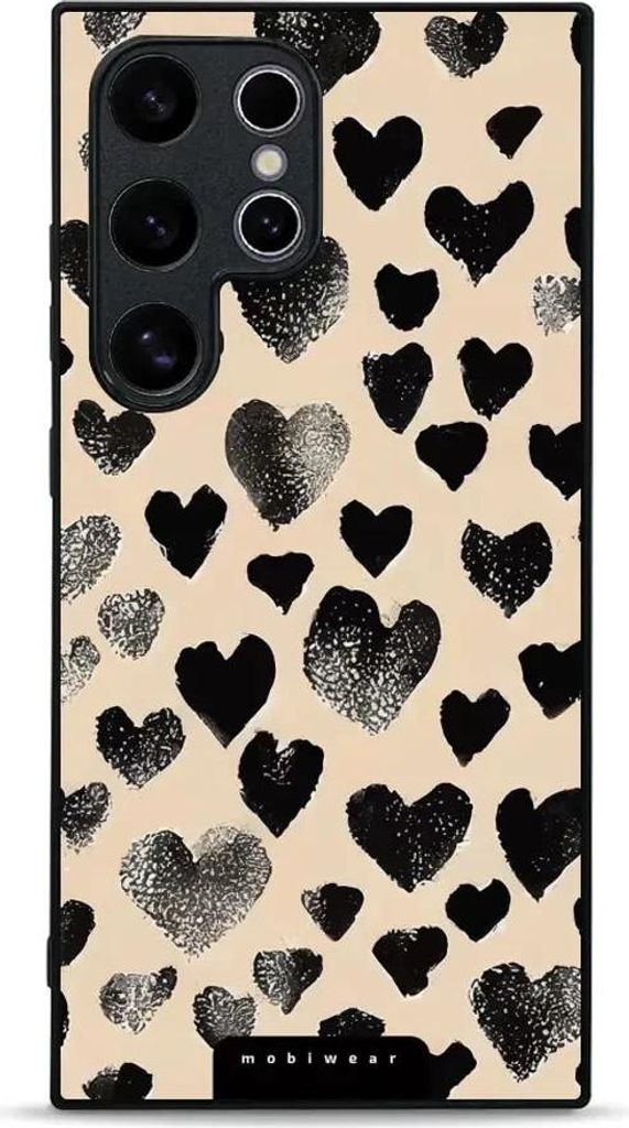 Handyhülle für Galaxy S24 Ultra, Mobiwear Glossy Case, Beige Liebe