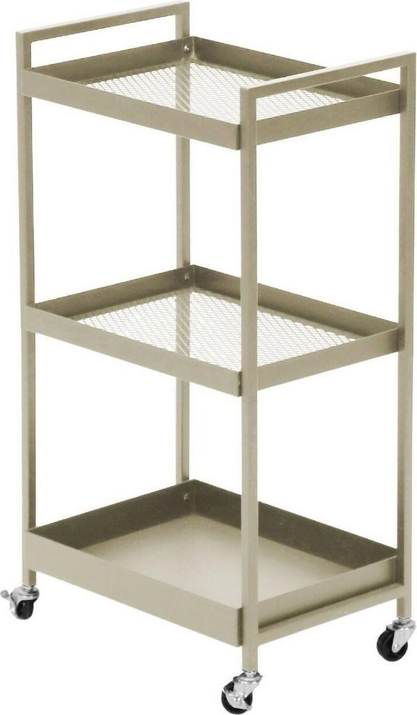 Dmora Rollwagen Zitrone 43x30x80h cm Creme 3 Böden