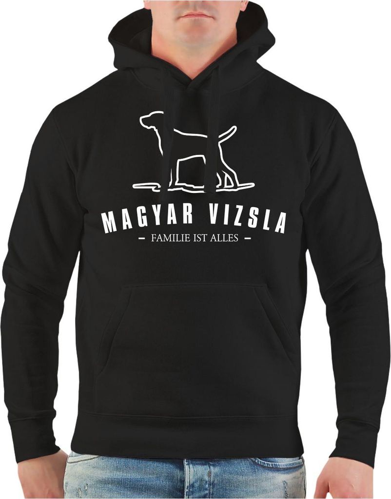 Herren Kapuzenpullover Magyar Vizsla - Familie ist alles