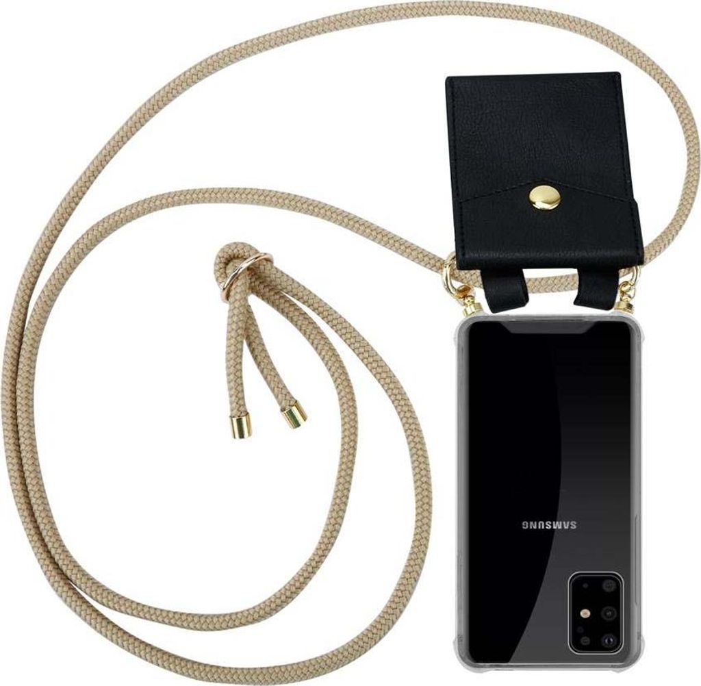 Cadorabo Hülle für Samsung Galaxy S20 PLUS Schutzhülle in Braun Handy Kette Silikon Kordel abnehmbares Etui