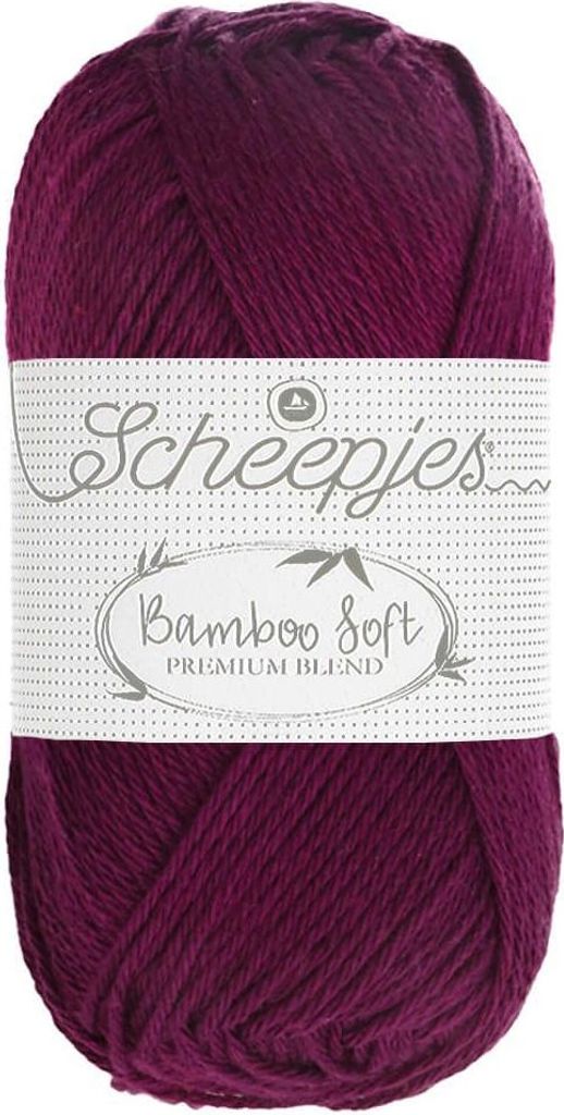 Scheepjes Bamboo Soft 50g Deep Cherry 251 Violett-Rosa Produktbild 