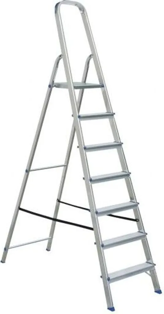 Escabeau de ménage aluminium 7 marches pour travaux et nettoyage haut