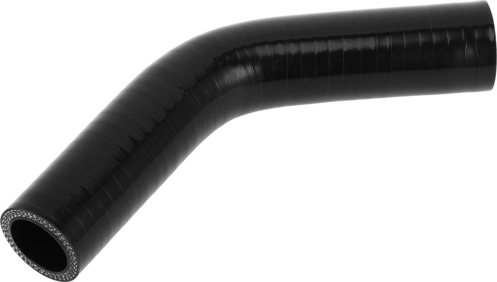 1 Stück 25mm/0,98" ID 102mm/4,02" Länge 45 Grad Schwarzer Autosilikonschlauch Kühlmittelschlauch Universal.