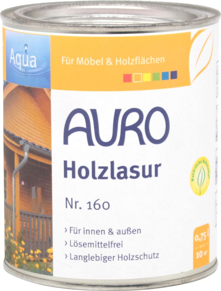 AURO Holzlasur Aqua Nr. 160-37 Mahagoni, 0,75 Liter… Produktbild 
