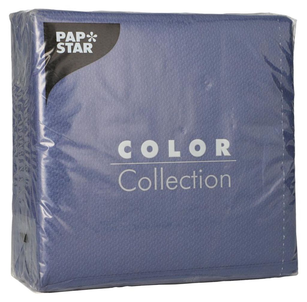 Papstar Prägeservietten dunkelblau 33 cm x 33 cm 1 lagig Zdjęcie produktu 