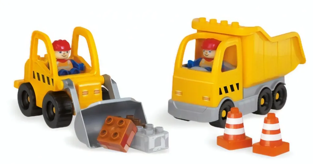 Jeu d'assemblage chantier et engins de construction - Coffret 32 pièces