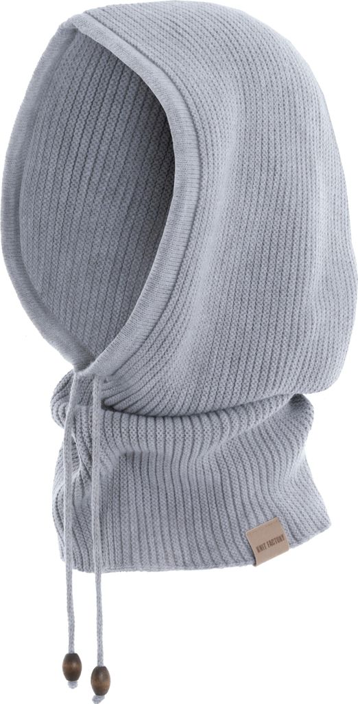 Knit Factory Evy Kapuzenschal - Grau - One Size Produktbild 