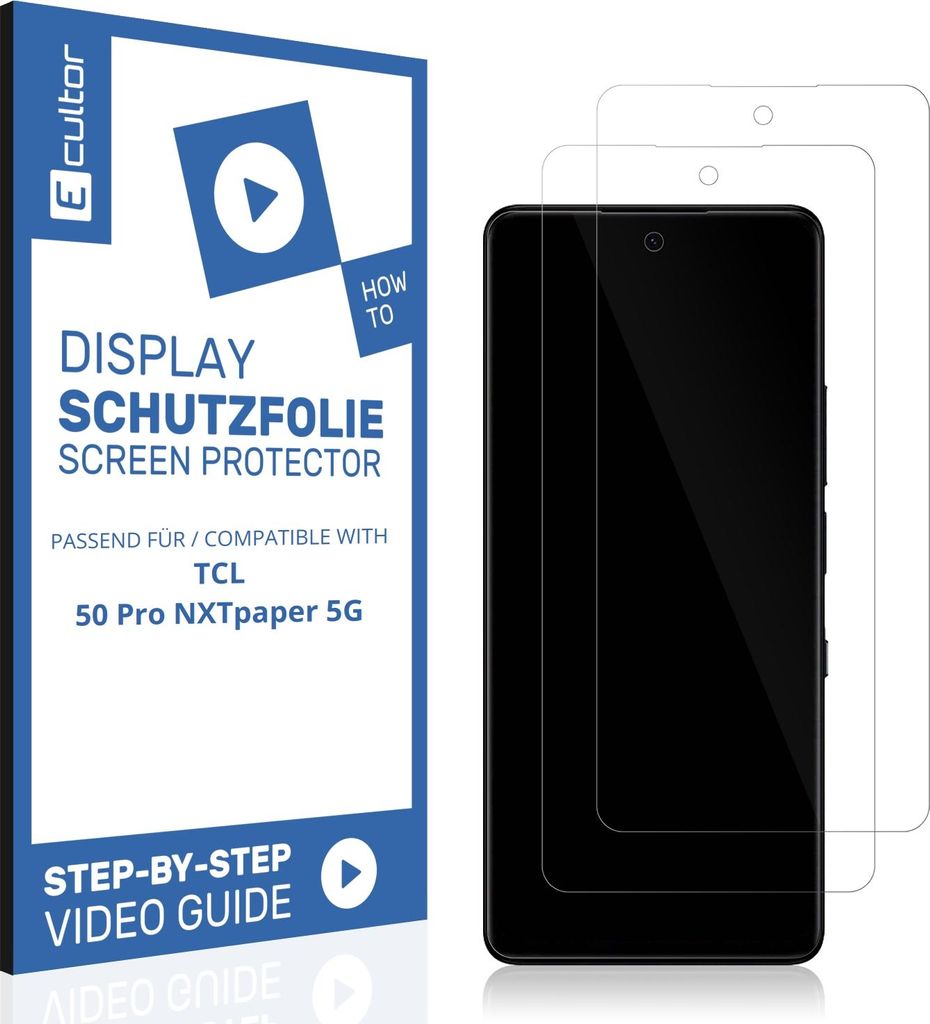 2x 3D Schutzfolie Matt für TCL 50 Pro NXTpaper 5G Display Flexibel Full Cover