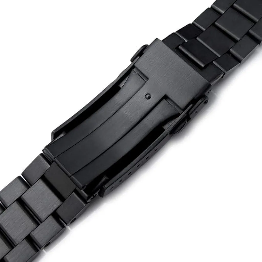 Bracelet 22mm MiLTAT métal finition DLC noire haute résistance acier