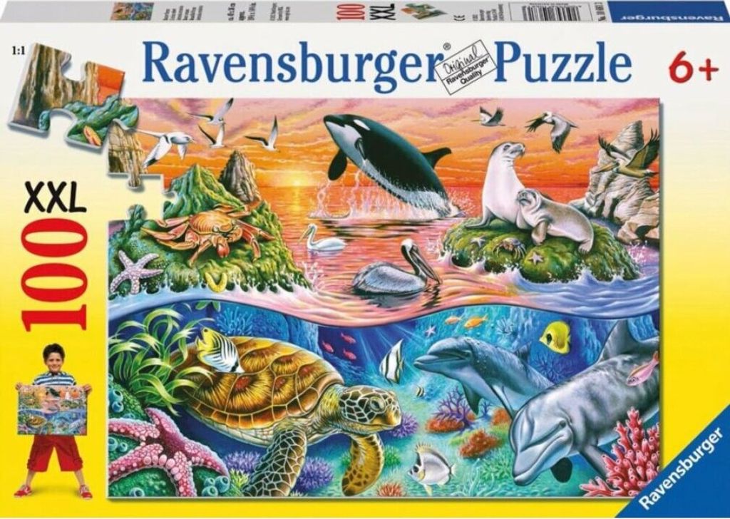 Ravensburger Beautiful Ocean, 100 kusov, Zvieratá, 6 rok / Obrázok produktu 