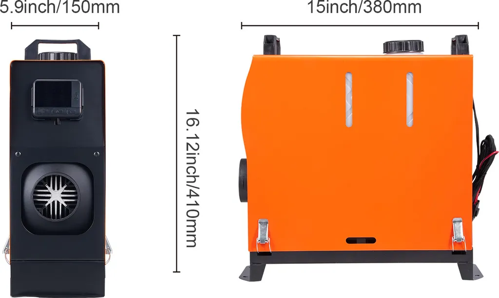 Chauffage diesel 12V 8kW haute puissance avec écran LCD pour voiture et van