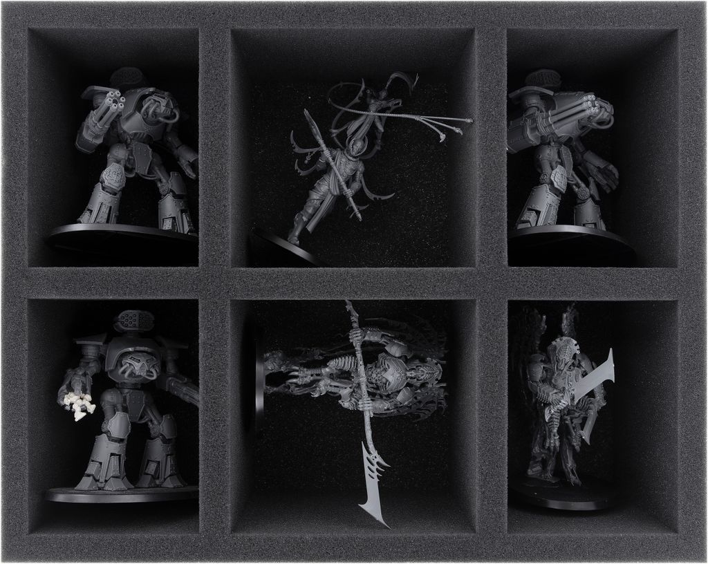 Schaumstoffeinlage für Tau Empire Miniaturen – 6 Fächer