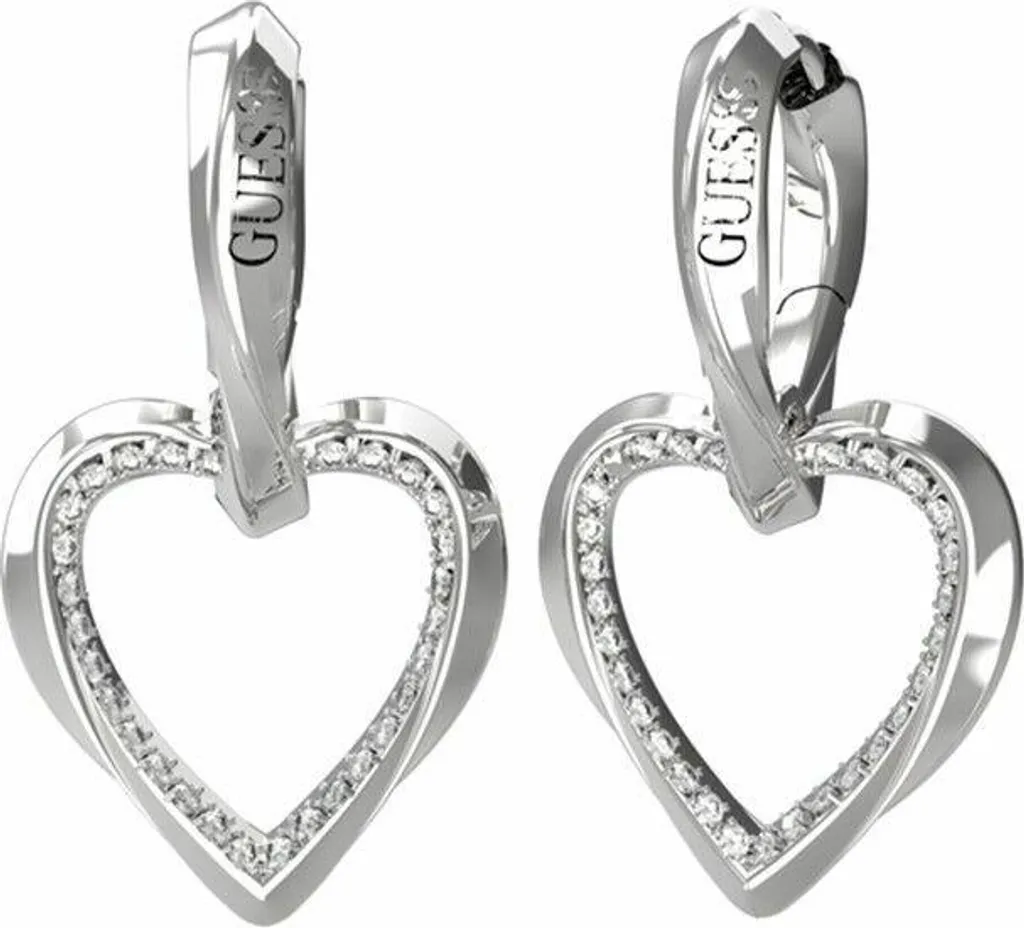 Regalo Donna: Orecchini Guess JUBE04617JWRHT-U Argento con Cuori