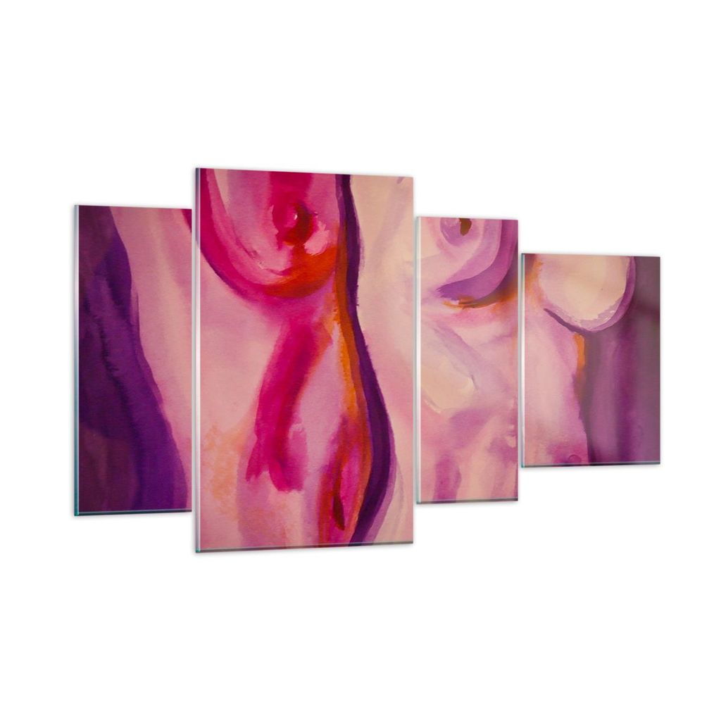 Bilder auf glas - Frau Tat Körper - 120x70cm - Glasbilder - Wandbilder - Kunstdruck - zum Aufhängen bereit - Wanddekoration aus Glas - Glas Bilde...