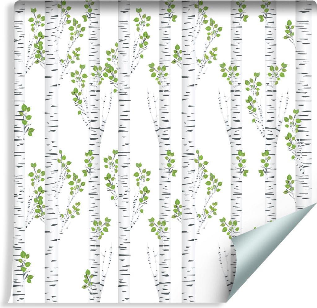 10m VLIES TAPETE Rolle Birken Baum Sommer Stamm Natur XXL