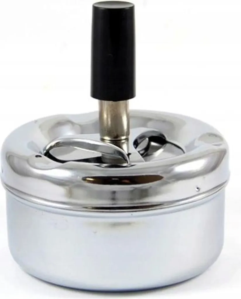 Cendrier anti-odeur pivotant argenté 8,1 cm pour éliminer les cendres