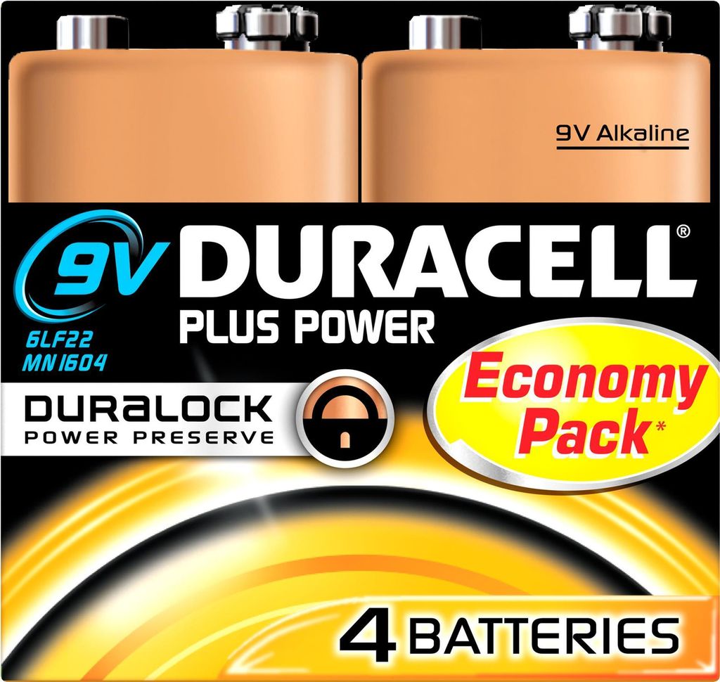 DURACELL 4 Batterien PLUS E-Block 9,0 V Immagine del prodotto 