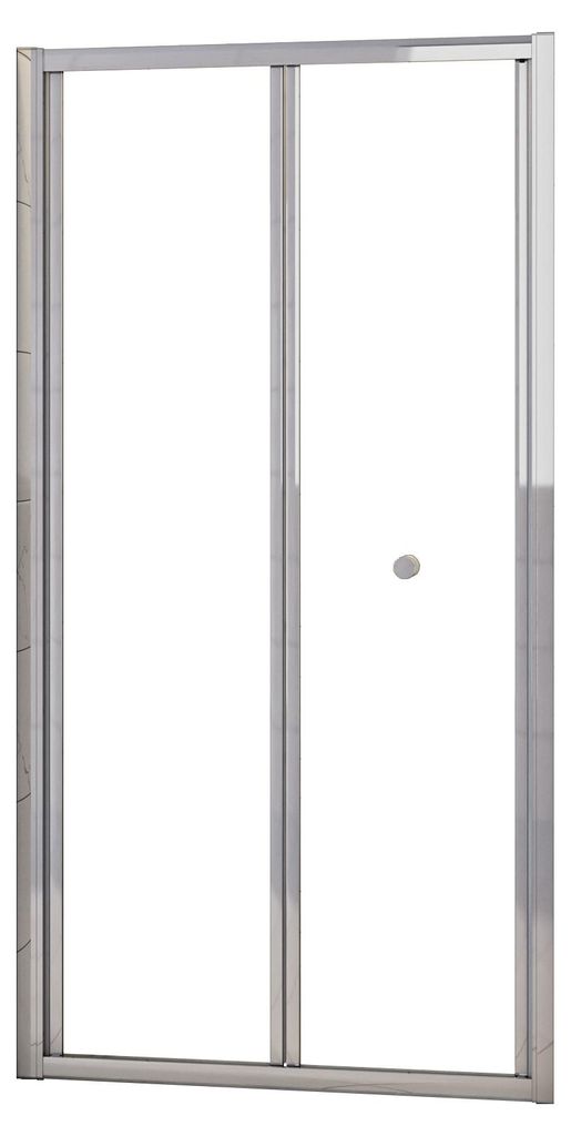 AICA Falttür 90x185cm Nischentür 5mm ESG Klarglas Produktbild 