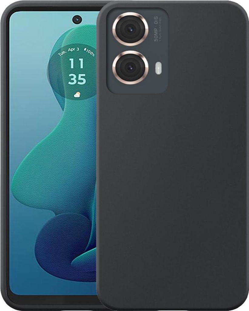 Geeignet für Motorola Moto G 2024 Phone Case Flexible Silikon TPU Case - Flexible Back Cover Case Silikon TPU - Schwarz - Smartphonics