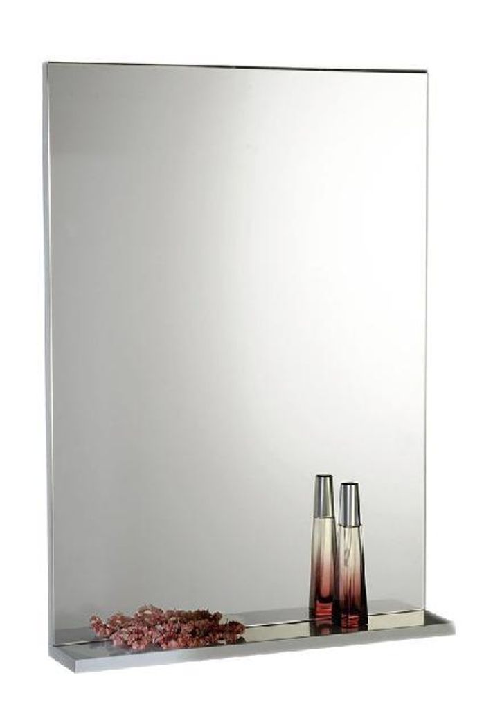 Aqualine Beta - Miroir 500x700x120 mm, avec étagère, blanc Image du produit 