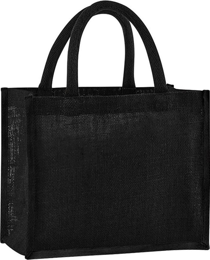 Westford Mill - Tragetasche, Midi, Gestärkte Jute, 14L PC6992 (Einheitsgröße) (Schwarz)