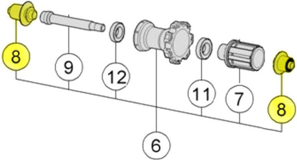 Vision Endkappen-Kit für VISION Naben/Laufräder Schwarz - präziser Abschluss...