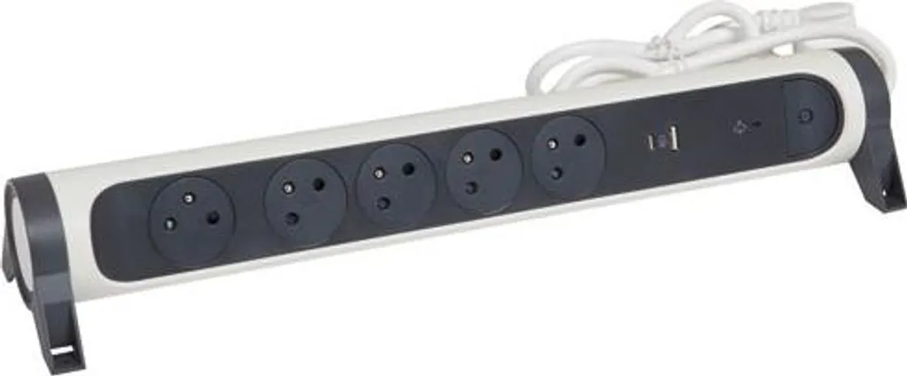 Multiprise Parafoudre Legrand 5 Prises 2P+T avec Port USB C et A 1.5m