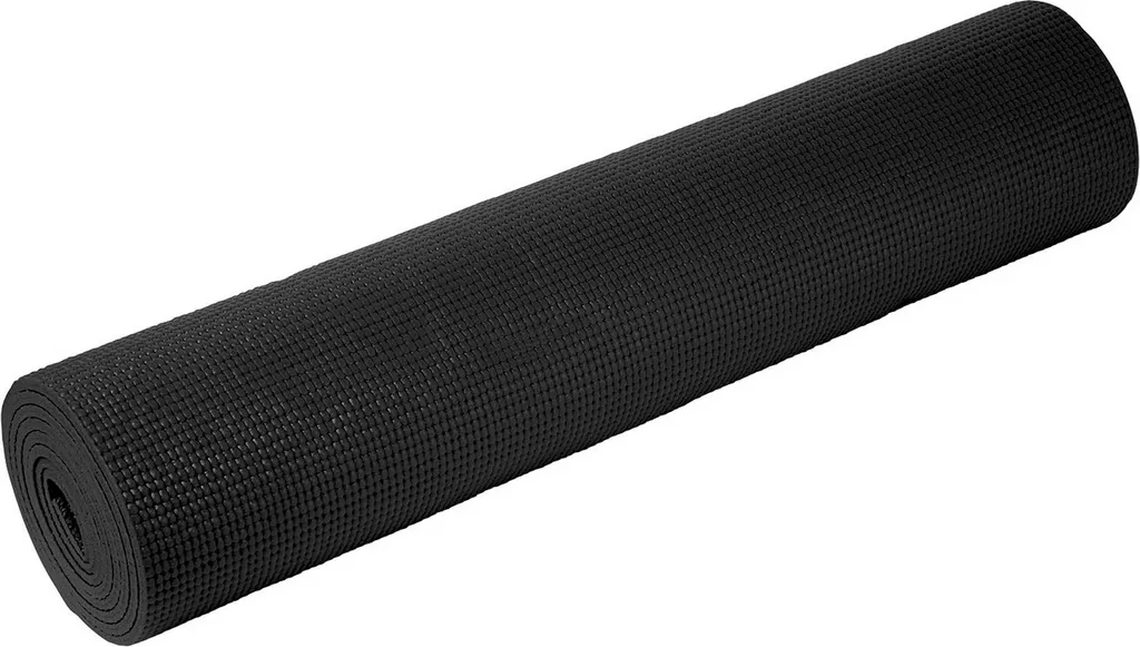 Tapis de sol pour sport à la maison avec housse ajustable noire