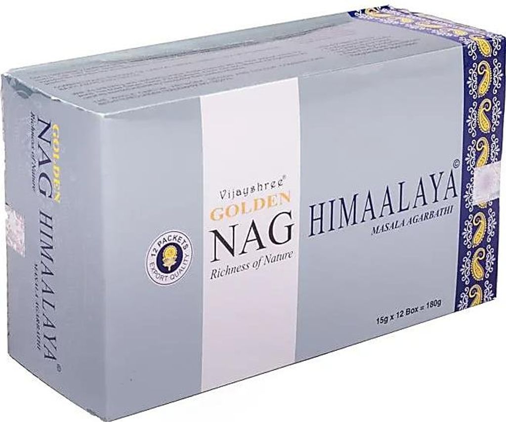 Räucher Set Räucherstäbchen Golden Nag Himaalaya -- 15 g + Kerzenhalter gefroste