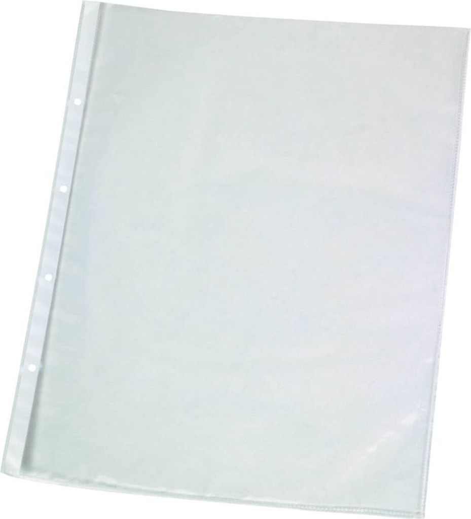 Q-CONNECT - Q-CONNECT geperforeerde showtas 11-gaatsperforatie, glashelder, 75 micron, pak van 10 stuks