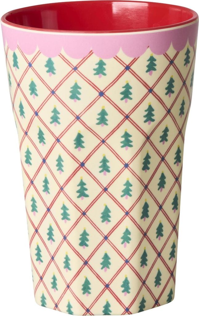 Rice Melamin Becher - Creme Diamond Christmas Tree 400ml